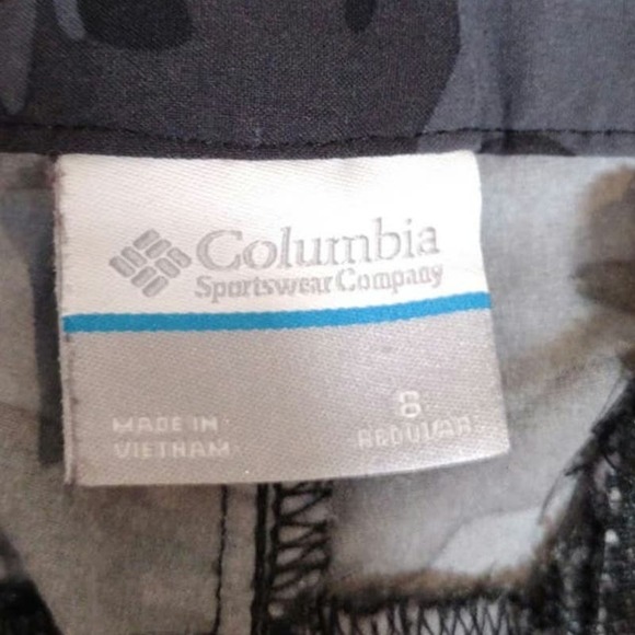 💸$13 🔥Columbia Sportswear Women's Size 8 Grey Black Camo Pants - Picture 4 of 4